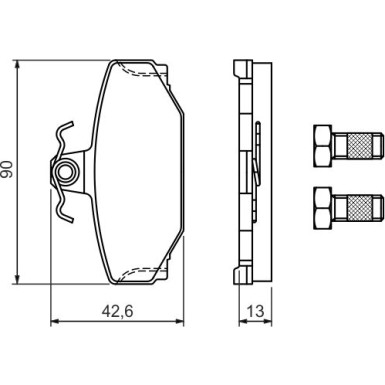 0 986 460 995 Bremsbelagsatz, Scheibenbremse