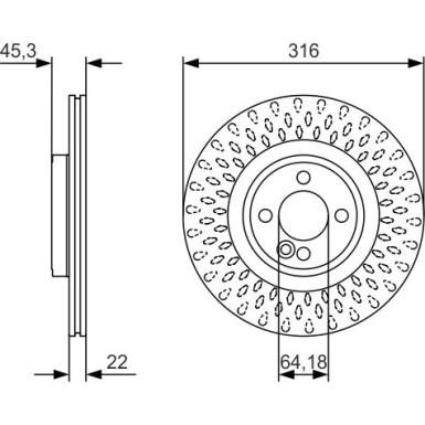 BOSCH Bremsscheibe 0 986 479 A07 BOSCH Bremsscheibe 0 986 479 A07