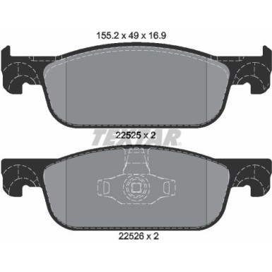 2252501 Bremsbelagsatz, Scheibenbremse Q+