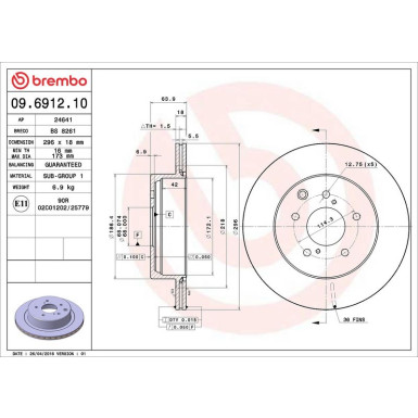 Brembo | Bremsscheibe | 09.6912.10