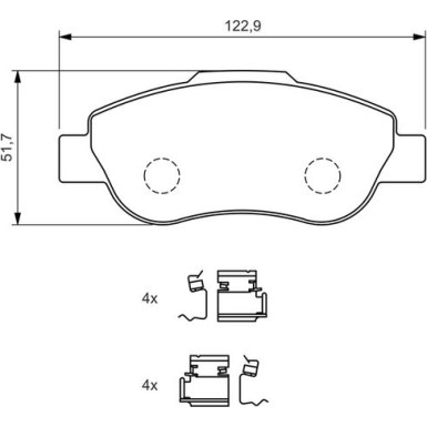 BOSCH Bremsbelagsatz, Scheibenbremse 0 986 424 786