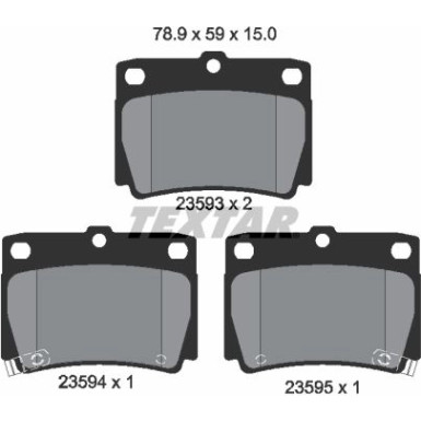 2359301 Bremsbelagsatz, Scheibenbremse