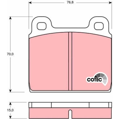 TRW Bremsbelagsatz, Scheibenbremse COTEC GDB100