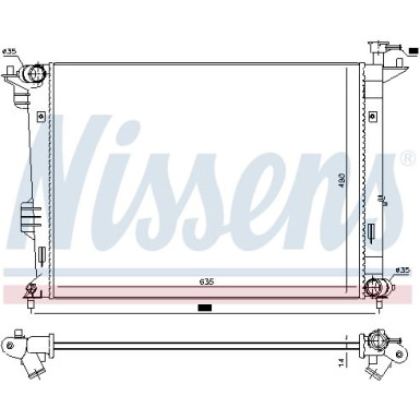 Nissens | Kühler, Motorkühlung | 66761