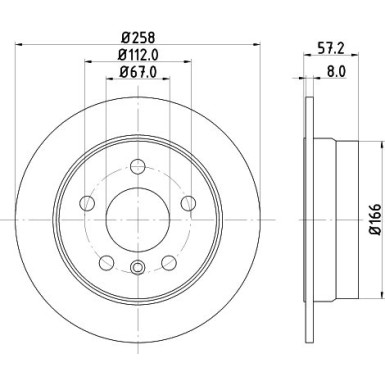 Hella Pagid | Bremsscheibe | 8DD 355 111-101