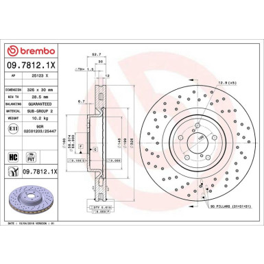 09.7812.1X Bremsscheibe XTRA LINE - Xtra 09.7812.1X Bremsscheibe XTRA LINE - Xtra