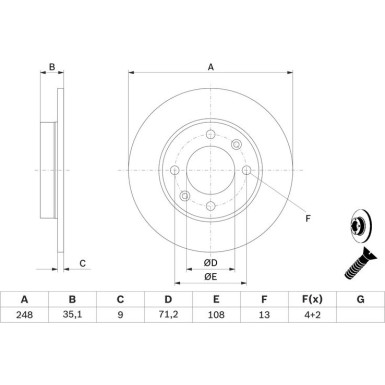 0 986 479 B40 Bremsscheibe 0 986 479 B40 Bremsscheibe
