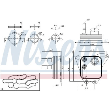 91122 Ölkühler, Motoröl ** FIRST FIT ** 91122 Ölkühler, Motoröl ** FIRST FIT **