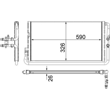 Mahle | Niedertemperaturkühler, Ladeluftkühler | CR 1044 000P
