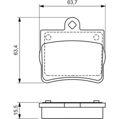 BOSCH Bremsbelagsatz, Scheibenbremse 0 986 494 017