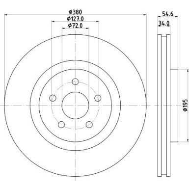 Hella Pagid | Bremsscheibe | 8DD 355 125-131 Hella Pagid | Bremsscheibe | 8DD 355 125-131