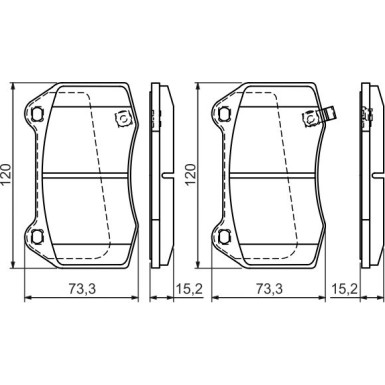 0 986 494 310 Bremsbelagsatz, Scheibenbremse