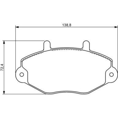 BOSCH Bremsbelagsatz, Scheibenbremse 0 986 494 287