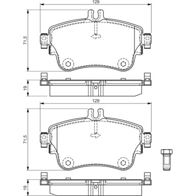 BOSCH Bremsbelagsatz, Scheibenbremse 0 986 494 663
