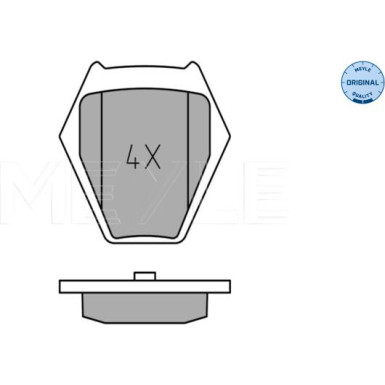 025 232 8017/W Bremsbelagsatz, Scheibenbremse MEYLE-ORIGINAL: True to OE.