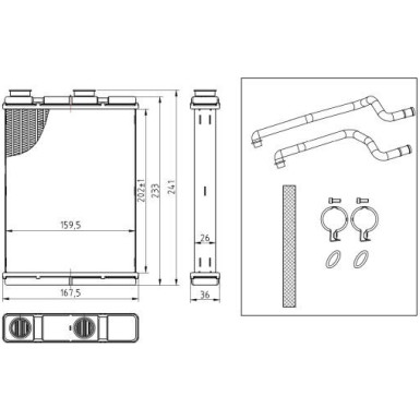 54434 Wärmetauscher, Innenraumheizung EASY FIT 54434 Wärmetauscher, Innenraumheizung EASY FIT