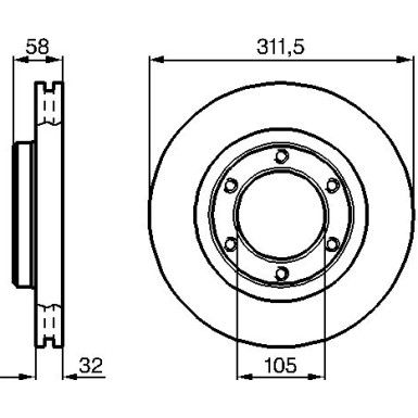 BOSCH | Bremsscheibe | 0 986 478 580