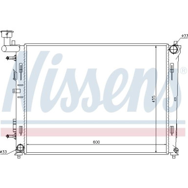 Nissens | Kühler, Motorkühlung | 67076