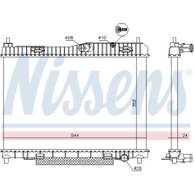 Nissens | Kühler, Motorkühlung | 66859