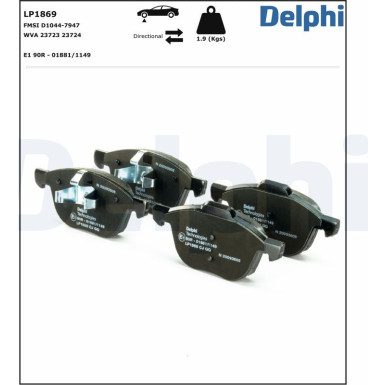 LP1869 Bremsbelagsatz, Scheibenbremse