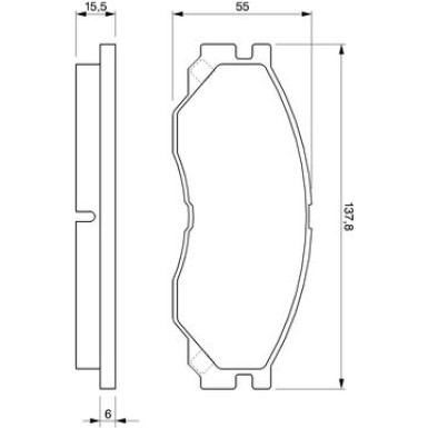 0 986 424 572 Bremsbelagsatz, Scheibenbremse