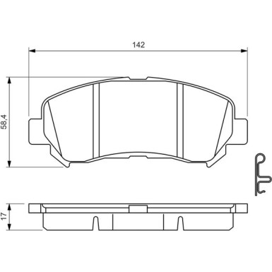 BOSCH Bremsbelagsatz, Scheibenbremse 0 986 494 501