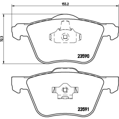 Brembo Bremsbelagsatz, Scheibenbremse PRIME LINE P 86 022