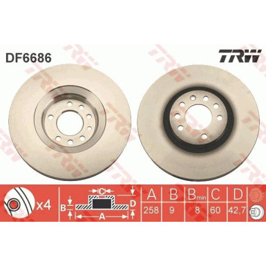 DF6686 Bremsscheibe
