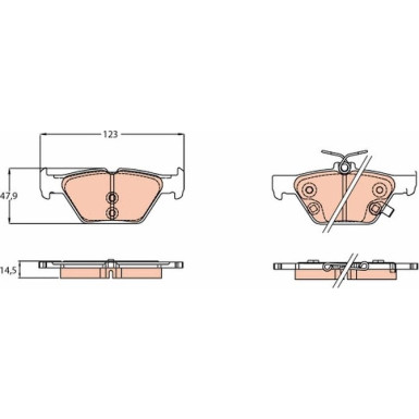 GDB3639 Bremsbelagsatz, Scheibenbremse