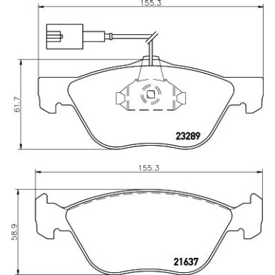 Hella | Bremsbelagsatz, Scheibenbremse | 8DB 355 007-931