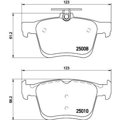 Hella | Bremsbelagsatz, Scheibenbremse | 8DB 355 020-271