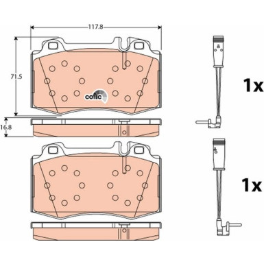 GDB1543 Bremsbelagsatz, Scheibenbremse COTEC