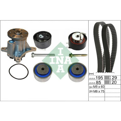 530 0764 30 Wasserpumpe + Zahnriemensatz