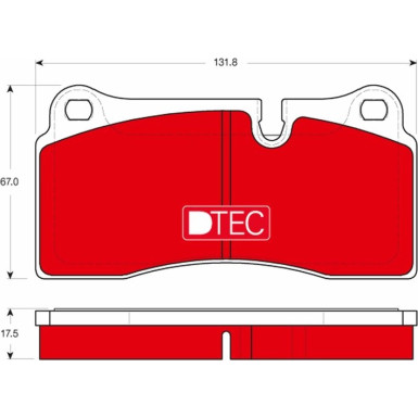GDB1816DTE Bremsbelagsatz, Scheibenbremse DTEC COTEC