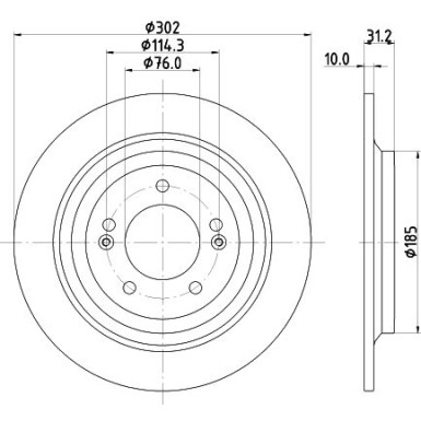 Hella | Bremsscheibe | 8DD 355 126-681