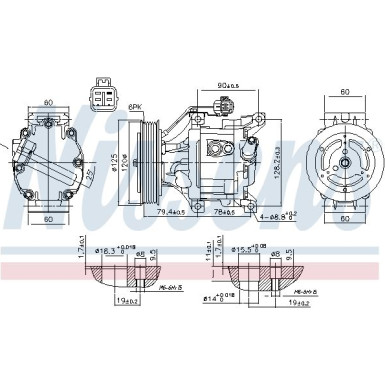 Nissens | Kompressor, Klimaanlage | 890323