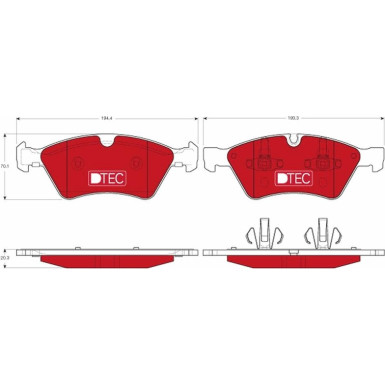 TRW Bremsbelagsatz, Scheibenbremse DTEC COTEC GDB1642DTE
