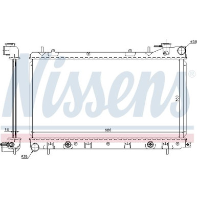 Nissens | Kühler, Motorkühlung | 67728