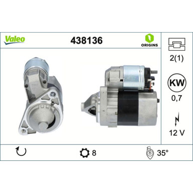Starter Valeo Origins New OE TECHNOLOGIE 438136