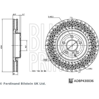 Blue Print | Bremsscheibe | ADBP430036