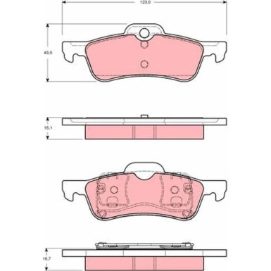 GDB1477 Bremsbelagsatz, Scheibenbremse