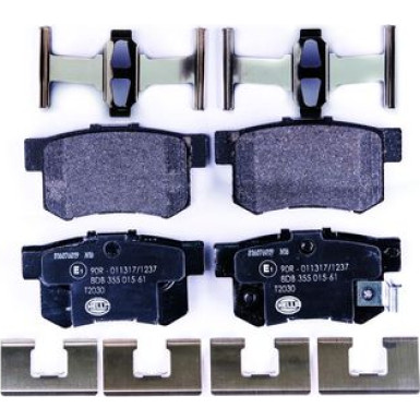 Hella | Bremsbelagsatz, Scheibenbremse | 8DB 355 015-611