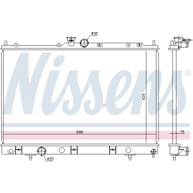 Nissens | Kühler, Motorkühlung | 628964