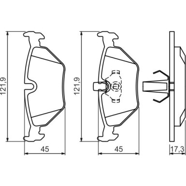 0 986 494 009 Bremsbelagsatz, Scheibenbremse