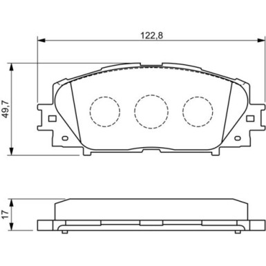 BOSCH Bremsbelagsatz, Scheibenbremse 0 986 494 198