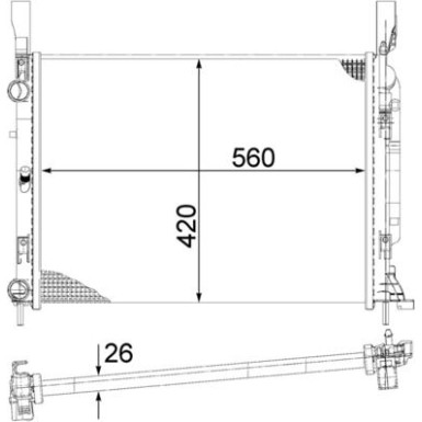 Mahle | Kühler, Motorkühlung | CR 1156 000S