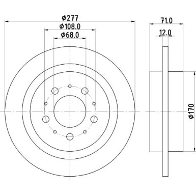 Hella | Bremsscheibe | 8DD 355 107-101