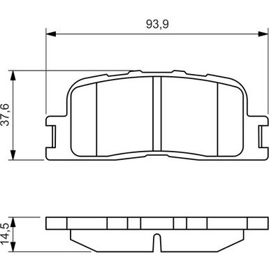 BOSCH Bremsbelagsatz, Scheibenbremse 0 986 494 359