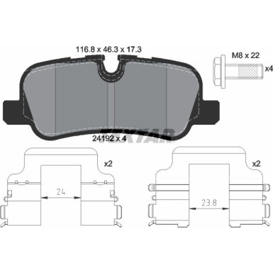 Textar Bremsbelagsatz, Scheibenbremse Q+ 2419204