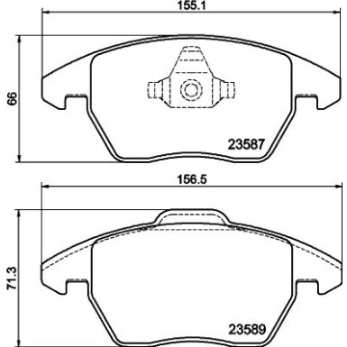 Hella | Bremsbelagsatz, Scheibenbremse | 8DB 355 014-511